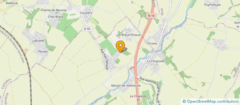 localisation de l'entreprise SCI BATISTA à CHAMPNIERS