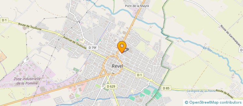 localisation de l'entreprise SCI BATIVET  REVEL