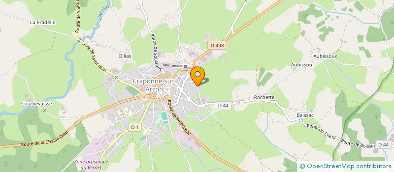 localisation de l'entreprise SCI BATIVIT  CRAPONNE-SUR-ARZON