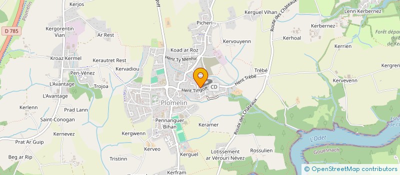 localisation de l'entreprise SCI BATLOC  PLOMELIN