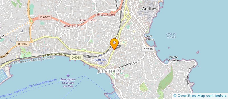 localisation de l'entreprise SCI BATTERIE CALIFORNIA à ANTIBES