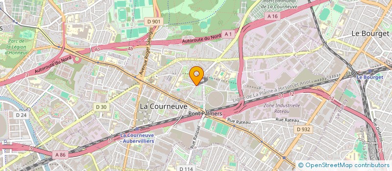 localisation de l'entreprise SCI BATTIATO.L.R à LA COURNEUVE