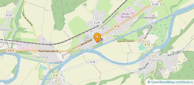 localisation de l'entreprise SCI BATY-MATHON à DAMPIERRE
