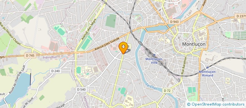 localisation de l'entreprise SCI BAUCHAN à MONTLUCON