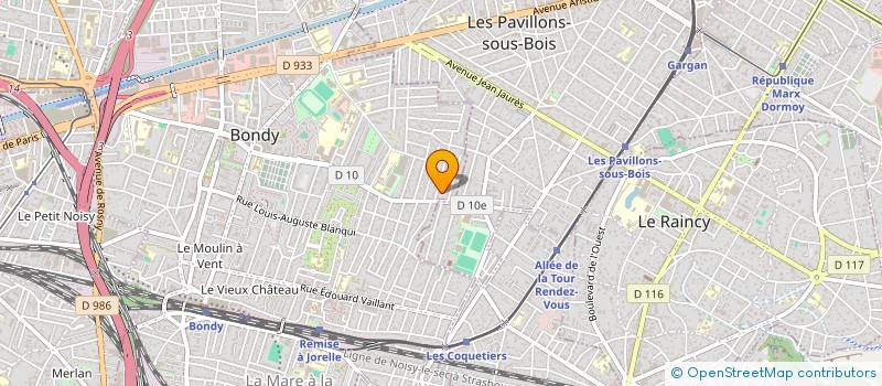 localisation de l'entreprise SCI BAUD 28  BONDY