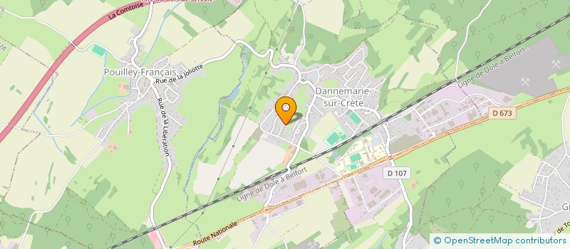 localisation de l'entreprise SCI BAUD  DANNEMARIE-SUR-CRETE