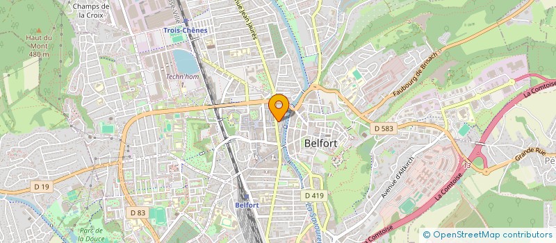 localisation de l'entreprise SCI BAUDELOCQUE à BELFORT