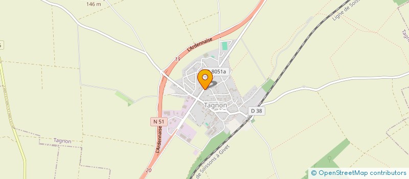 localisation de l'entreprise SCI BAUDET  TAGNON