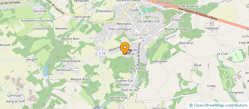 localisation de l'entreprise SCI BAUDET  LOPERHET