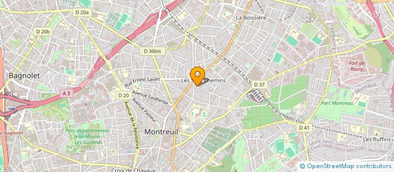localisation de l'entreprise SCI BAUDIN à MONTREUIL