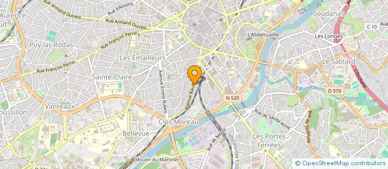 localisation de l'entreprise SCI BAUDIN à LIMOGES