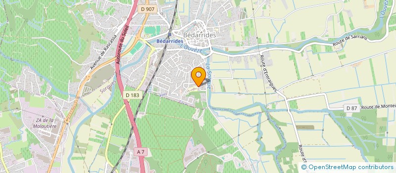 localisation de l'entreprise SCI BAUDOUIN  BEDARRIDES