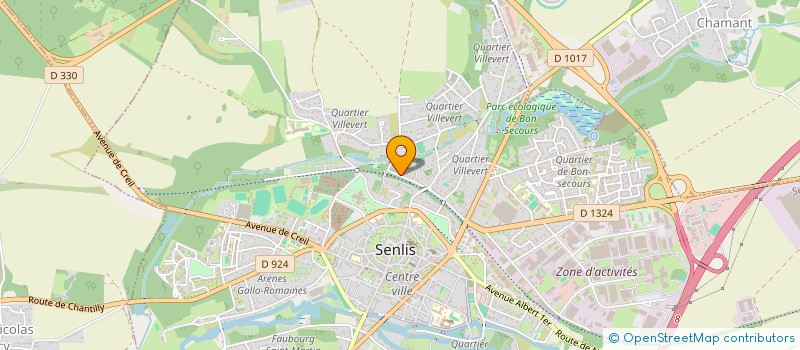 localisation de l'entreprise SCI BAUDRICOURT  SENLIS