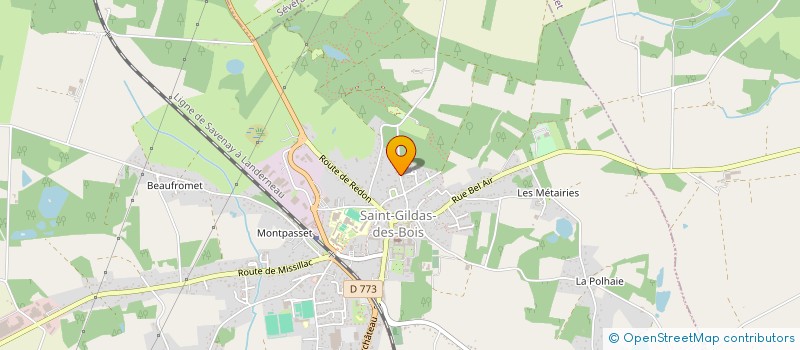 localisation de l'entreprise SCI BAUMAS  SAINT-GILDAS-DES-BOIS