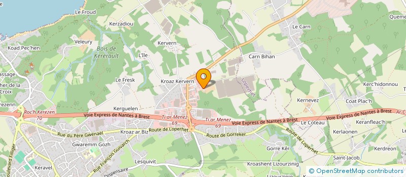 localisation de l'entreprise SCI BAUME  PLOUGASTEL-DAOULAS