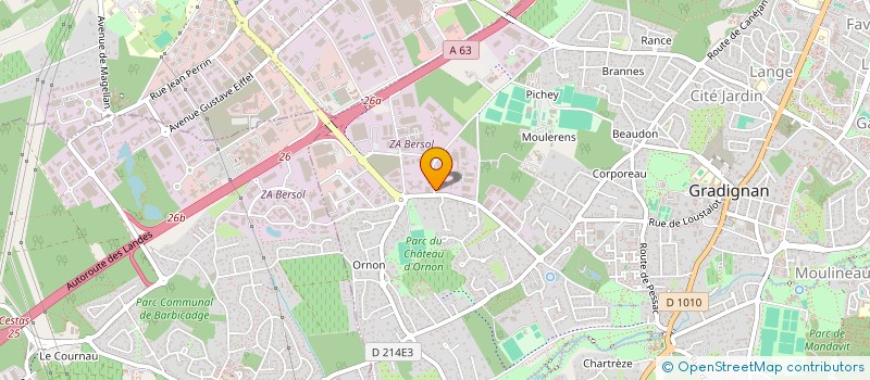 localisation de l'entreprise SCI BAX  GRADIGNAN