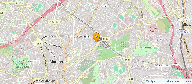 localisation de l'entreprise SCI BAY à MONTREUIL