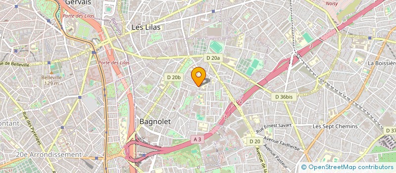 localisation de l'entreprise SCI BAYA  BAGNOLET