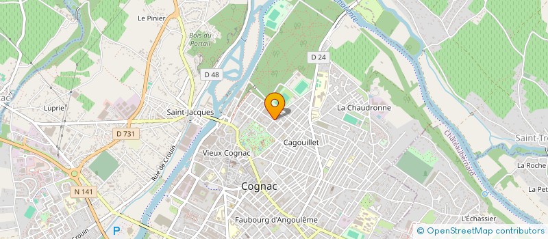localisation de l'entreprise SCI BAYLAC DOMENGETROY BERNIER à COGNAC