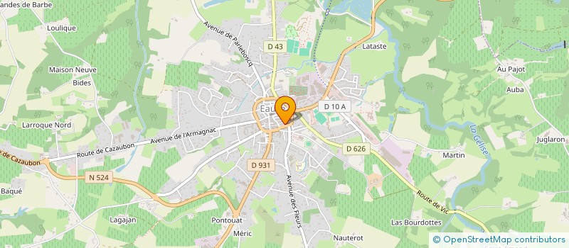 localisation de l'entreprise SCI BAZERQUE  EAUZE