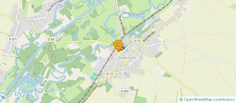 localisation de l'entreprise SCI BAZILLOT  RIBEMONT