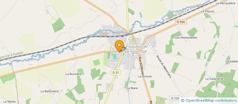 localisation de l'entreprise SCI BAZIN à SAINTE-GAUBURGE-SAINTE-COLOMBE