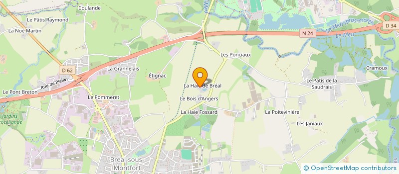 localisation de l'entreprise SCI BAZIN & CO  BREAL-SOUS-MONTFORT