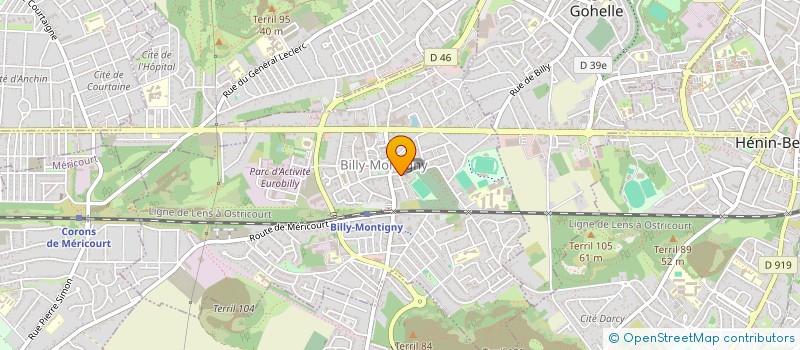 localisation de l'entreprise SCI BB COM à BILLY-MONTIGNY