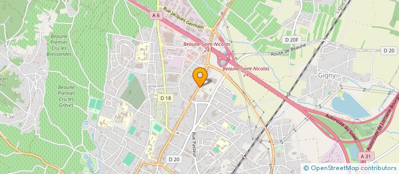 localisation de l'entreprise SCI BBA à BEAUNE