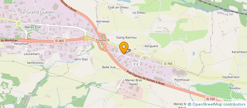 localisation de l'entreprise SCI BBH  SAINT-EVARZEC