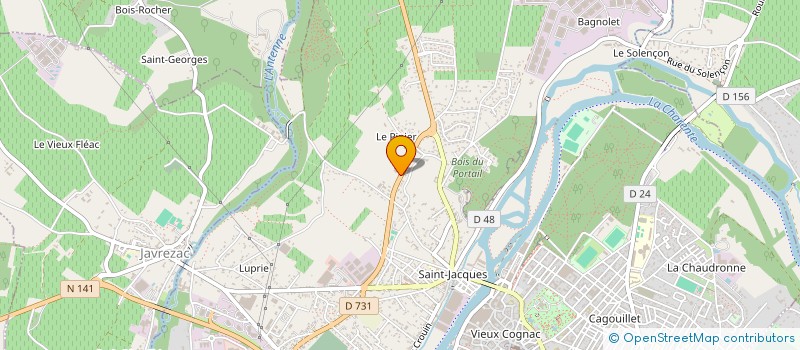 localisation de l'entreprise SCI BBL à COGNAC