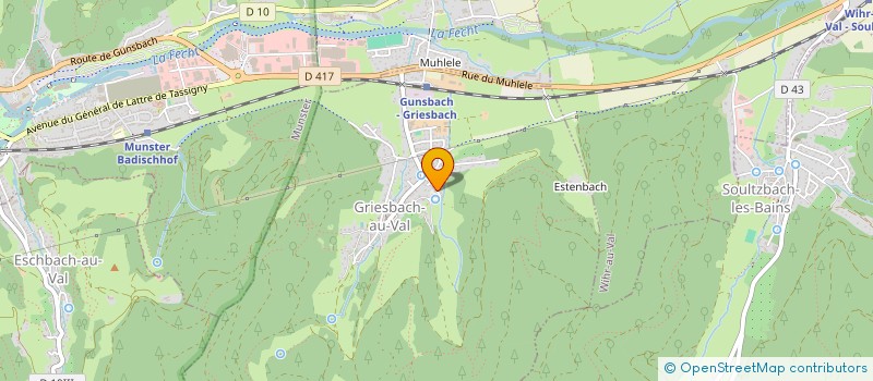 localisation de l'entreprise SCI BBL TROIS VALLEES  GRIESBACH-AU-VAL