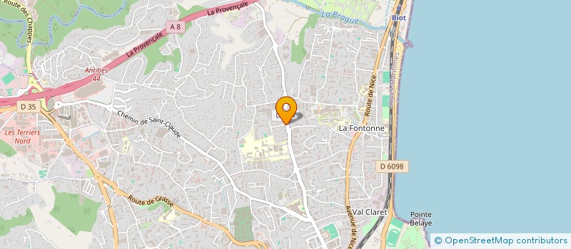 localisation de l'entreprise SCI BBM à ANTIBES