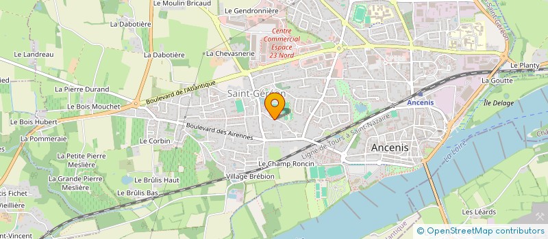 localisation de l'entreprise SCI BBM  ANCENIS-SAINT-GEREON