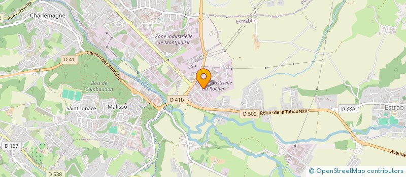 localisation de l'entreprise SCI BBM  ESTRABLIN