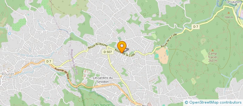 localisation de l'entreprise SCI BBMB à ROQUEFORT-LES-PINS