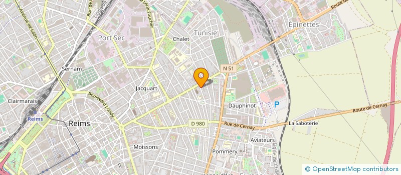 localisation de l'entreprise SCI BBS  REIMS