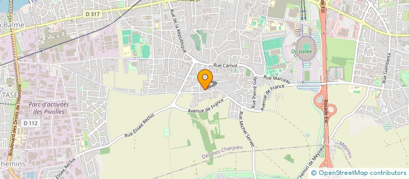 localisation de l'entreprise SCI BBS  DECINES-CHARPIEU