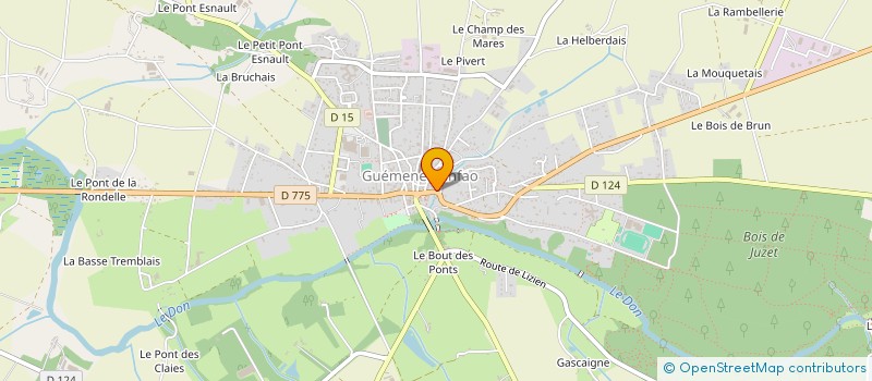 localisation de l'entreprise SCI BBV  GUEMENE-PENFAO