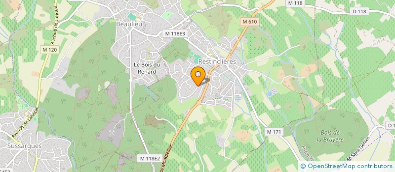 localisation de l'entreprise SCI BCDP  RESTINCLIERES