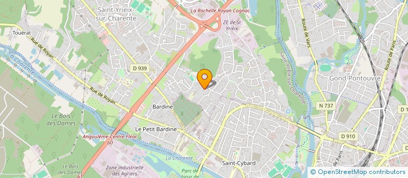 localisation de l'entreprise SCI BCFA à SAINT-YRIEIX-SUR-CHARENTE