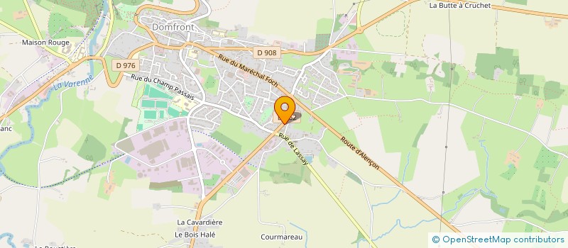 localisation de l'entreprise SCI BCFM à DOMFRONT EN POIRAIE