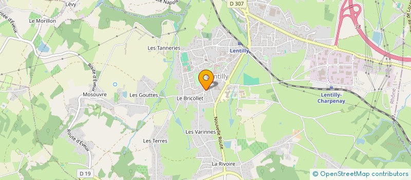 localisation de l'entreprise SCI BCG  LENTILLY