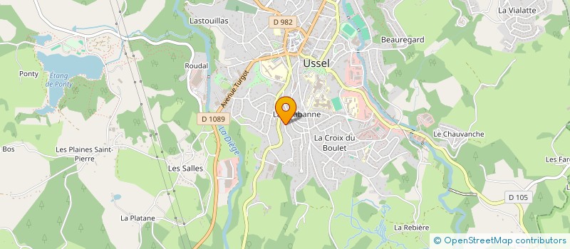 localisation de l'entreprise SCI BCLB à USSEL