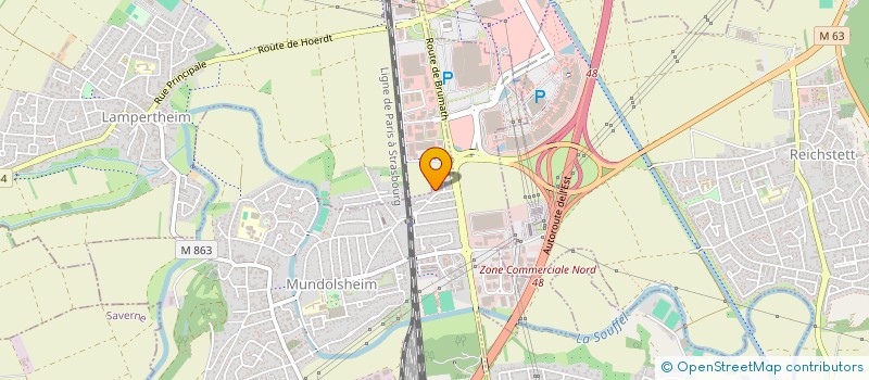 localisation de l'entreprise SCI BCS  MUNDOLSHEIM