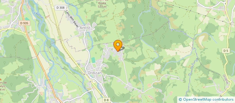 localisation de l'entreprise SCI BCUBE  ORDIZAN