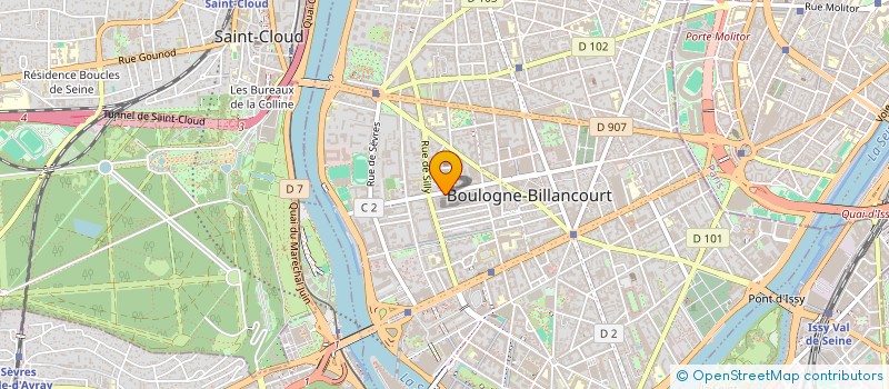 localisation de l'entreprise SCI BCZ SANTE à BOULOGNE-BILLANCOURT