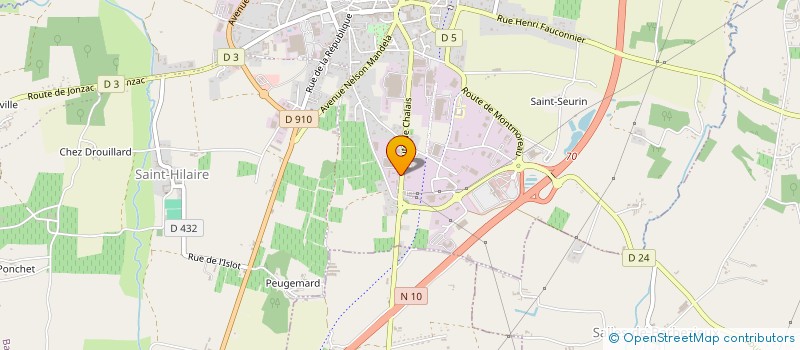 localisation de l'entreprise SCI BD  BARBEZIEUX-SAINT-HILAIRE