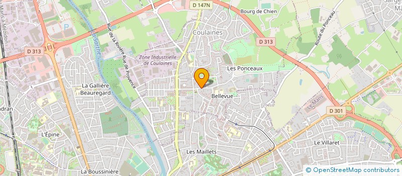 localisation de l'entreprise SCI BD IMMOBILIER  COULAINES