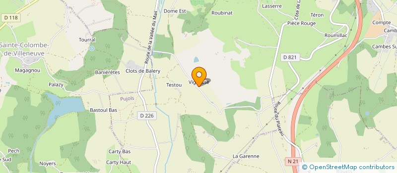 localisation de l'entreprise SCI BDB  PUJOLS